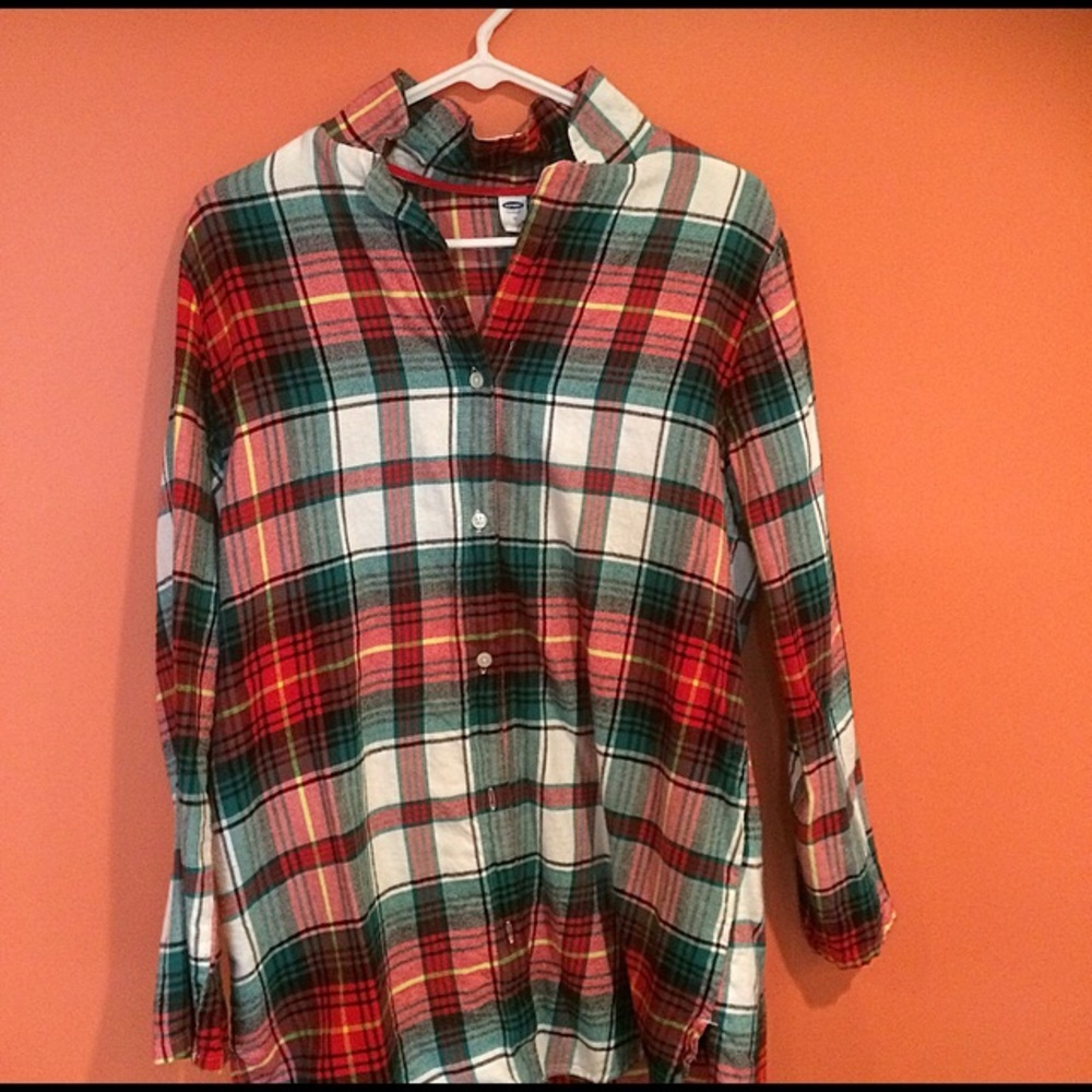 Old Navy plaid long sleeved shirt or dress